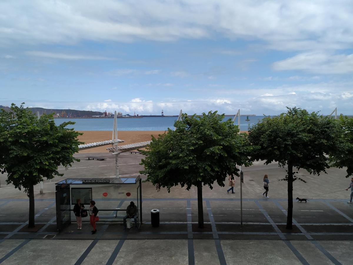 Apto. Vista Playa Poniente กิฮอน ภายนอก รูปภาพ